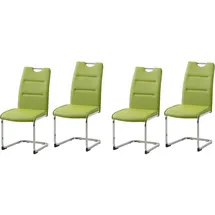 Hti-Living HTI-line Schwingstuhl 4er Set PU grün