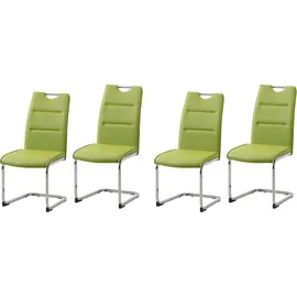 Hti-Living HTI-line Schwingstuhl 4er Set PU grün