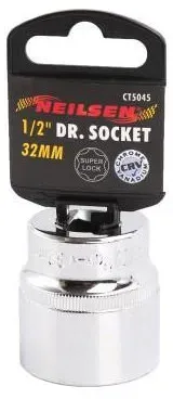 32 mm - Stecknuss Chrom‐Vanadium Super Lock für 1/2