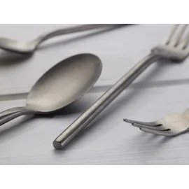 Echtwerk EW-BS-1675 Tafelbesteck Bari, Stonewashed silber, 16-teilig, Essbesteck für bis zu 4 Personen, Hochwertiger Chromnickelstahl, Edelstahl
