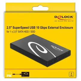 DeLock Externes Gehäuse für 2.5" SATA HDD / SSD mit USB 3.1 Gen 2