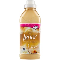 Lenor Il Luxus Gold und Vanilleblüten Weichspüler 22 Waschgänge, 650 ml, für langanhaltende Frische und Weichheit.