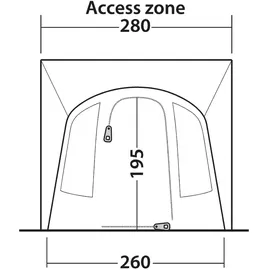 Outwell Santa Monica Air Vorzelt 260 x 250 cm Grau