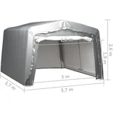 vidaXL Lagerzelt 370x370 cm Grau