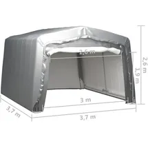 vidaXL Lagerzelt 370x370 cm Grau