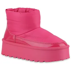 Damen Winter Boots in Fuchsia Lack