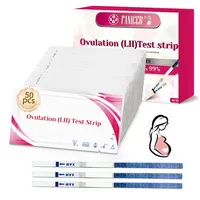 50 Stück Ovulationstest Streifen,Ovulationsteststreifen,Fruchtbarkeitstest für Frauen, Eisprung Test Kit mit LH Nachweis, Ideal für Praktisches Testkit für Zuhause