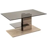 58 aufm Kessel COUCHTISCH Celka 100x60x47 höhenverstellbar Wildeiche/Parsol | Gr.: onesize