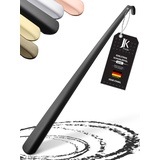 JK Trade® 62cm STABILER Edelstahl Schuhlöffel Lang | 2mm polierter Metall Schuhanzieher Lang zum Stehen | Schnell & Einfach | optimierte Länge & Breite | Shoe Horn | Business | Aufhängbar