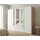 Priess Wäscheschrank Barcelona 230 x 193 x 54 cm Weiß