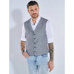 emilio adani Herren Sakko-Weste aus italienischem Garn Blau slim fit gemustert - 48