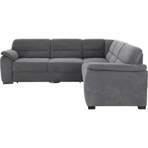 sit&more Ecksofa Montego L-Form, B: 255 cm, wahlweise mit Bettfunktion und Schubkasten grau