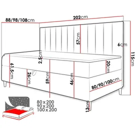Mirjan24 Maja Junior 2 100 x 200 cm H3 Gelb