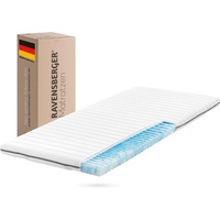 RAVENSBERGER Gel Topper Gel-LUX - Härtegrad H2/H3, mittel - 50-110 kg - 180 x 200 cm, Höhe 7 cm - 7-Zonen Matratzenauflage aus Gelschaum mit RAVOTEX Funktions-Bezug, allergikerfreundlich