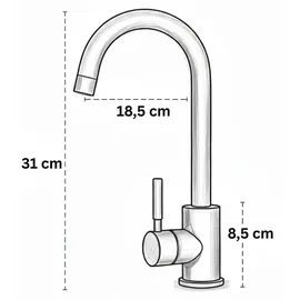 faizee home Granitspüle 2 Becken rechts Einbauspüle weiß Handbetätigung 1000 x 500 mm