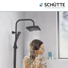 Schütte Mallorca Duschsystem mit Kopfbrause und Handbrause Schwarz 19564