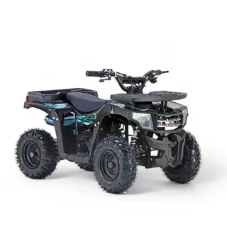 KXD M4 6" 49ccm 2T E-starter Quad Mini ATV Miniquad Benzinmotor Kinderquad Kinder Enduro Pocketquad Sportquad Jugendliche Freizeitfahrzeuge Elektroquad Erwachsene Funsport Orange türkis