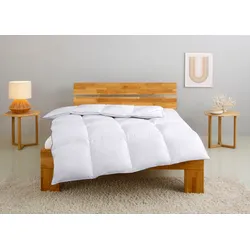 Daunenbettdecke »Tamins, Bettdecke 135x200 cm, 155x220 cm, Made in Germany«, extrawarm, Füllung 100% Daunen, Bezug 100% Baumwolle, (1 St.), Sommer, Winter, Decke, Made in Germany, Allergiker geeignet (NOMITE), 63131743-0 weiß