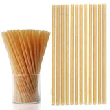 Biologisch abbaubare Strohhalme aus Zuckerrohr | 200 Stück, 100% kompostierbare, plastikfreie und umweltfreundliche Trinkhalme (200, 0.8MM)