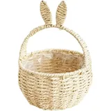 Osternkörbchen Kinder Picknickkorb Geflochten Osternest Körbchen mit Henkel Osternkorb Handgeflochten Weidenkörbchen Ostern Geschenk Eier Süssigkeit Plätzchen Dekorativer Geschenkkorb (F)