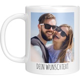 TassenTicker - Tasse selber gestalten - mit Bild und Foto - Personalisiert - Fototasse - bedrucken lassen - Geschenk - Werbetasse - Firmentasse - Logo (Weiss)