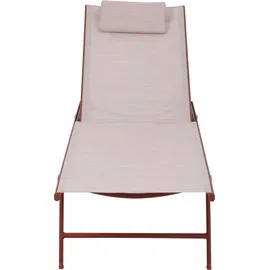 BEST Freizeitmöbel Best Sonnenliege Travis 185 cm x 55 cm x 97 cm Terrakotta