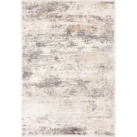 Carpeto Rugs Abstraktes Vintage Designer Teppich - Kurzflor - Weich Teppich für Wohnzimmer, Schlafzimmer, Esszimmer - ÖKO-TEX Wohnzimmerteppich - Teppiche - Beige Grau - 140 x 200 cm