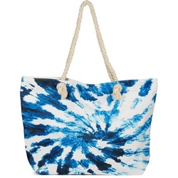styleBREAKER Strandtasche (1-tlg), Strandtasche Batik Style blau|weiß