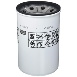 MANN-FILTER W 1245/3 x Ölfilter – Hydraulikfilter mit Dichtung / Dichtungssatz – Für PKW und Nutzfahrzeuge