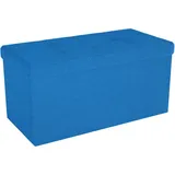 Intirilife Faltbare Sitzbank 76x38x38 cm in OZEAN BLAU - 2 Jahre Gewährleistung - mind. 14 Tage Rückgaberecht - Blau
