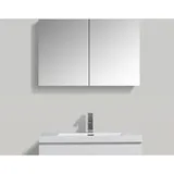 2-türiger Led - Spiegelschrank Alu-1000