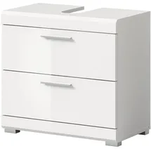 inn.furn Waschbeckenunterschrank Shawn 60 x 56 cm Weiß Hochglanz