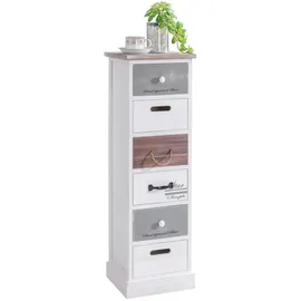 CARO-Möbel Aviano 29 x 91 x 27 cm Weiß