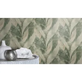 Rasch Textil Vliestapete Industrial 10 m x 0,53 m 520057 Grün