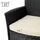 CASARIA Polyrattan Gartenstuhl 4er-Set Schwarz/Creme Stapelbar