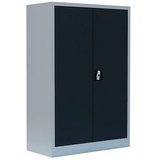 LÜLLMANN Stahlschrank 530328 anthrazit, lichtgrau 92,5 x 42,2 x 120,0 cm, aufgebaut