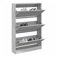 VidaXL Schuhschrank Grau Sonoma 80x21x125,5 cm Holzwerkstoff