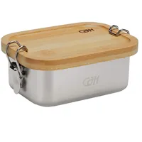 CJH Edelstahl Lunch Box Bambus-Deckel S