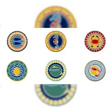 Excelsa Set 6 Untersetzern Corfu' Keramik, 10,5x1x10,5 cm, Bunt