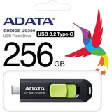 A-Data ADATA UC300 USB-C schwarz/grün 256GB, USB-C 3.0 (ACHO-UC300-256G-RBK/GN)