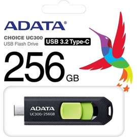 A-Data ADATA UC300 USB-C schwarz/grün 256GB, USB-C 3.0 (ACHO-UC300-256G-RBK/GN)