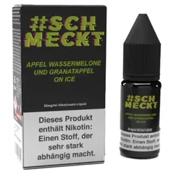 Apfel Wassermelone und Granatapfel on ICE NicSalt Liquid by #Schmeckt 10ml / 20mg