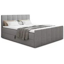 Sofnet Boxbett, Grau, Textil, H3, Rechteckig, 180x200 cm, Schlafzimmer, Betten, Boxspringbetten