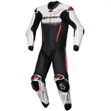 Alpinestars GP-R7 1-Teiler Motorrad Lederkombi weiß/schwarz/rot, 54
