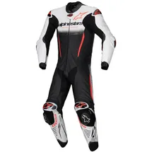 Alpinestars GP-R7 1-Teiler Motorrad Lederkombi weiß/schwarz/rot, 54