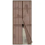 Sekey Magnet Fliegengitter Balkontür ohne Bohren, Türvorhang Fliegenschutz Schiebetür, Insektenschutz Vorhang Tür durch leichte Montage 90x210cm, Braun