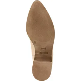 TAMARIS Damen Chelsea mit Blockabsatz Leder, beige, 41 EU