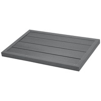Duschmatte Bodenplatte für Solardusche, 100,5 x 63 cm - Grau, Indoor & Outdoor Zelsius, WPC (Holz-Kunststoff-Gemisch), rechteckig grau