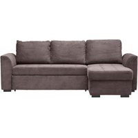 Xora Ecksofa, Braun, Textil, 3-Sitzer, Füllung: Kaltschaum, seitenverkehrt montierbar, L-Form, 243x155 cm, Stoffauswahl, Hocker erhältlich, Rücken echt, Wohnzimmer, Sofas & Couches, Wohnlandschaften, Ecksofas