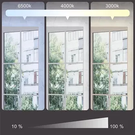 Vicco Badezimmerspiegel Miral, Glas, 50 x 100 cm mit Backlight Beleuchtung